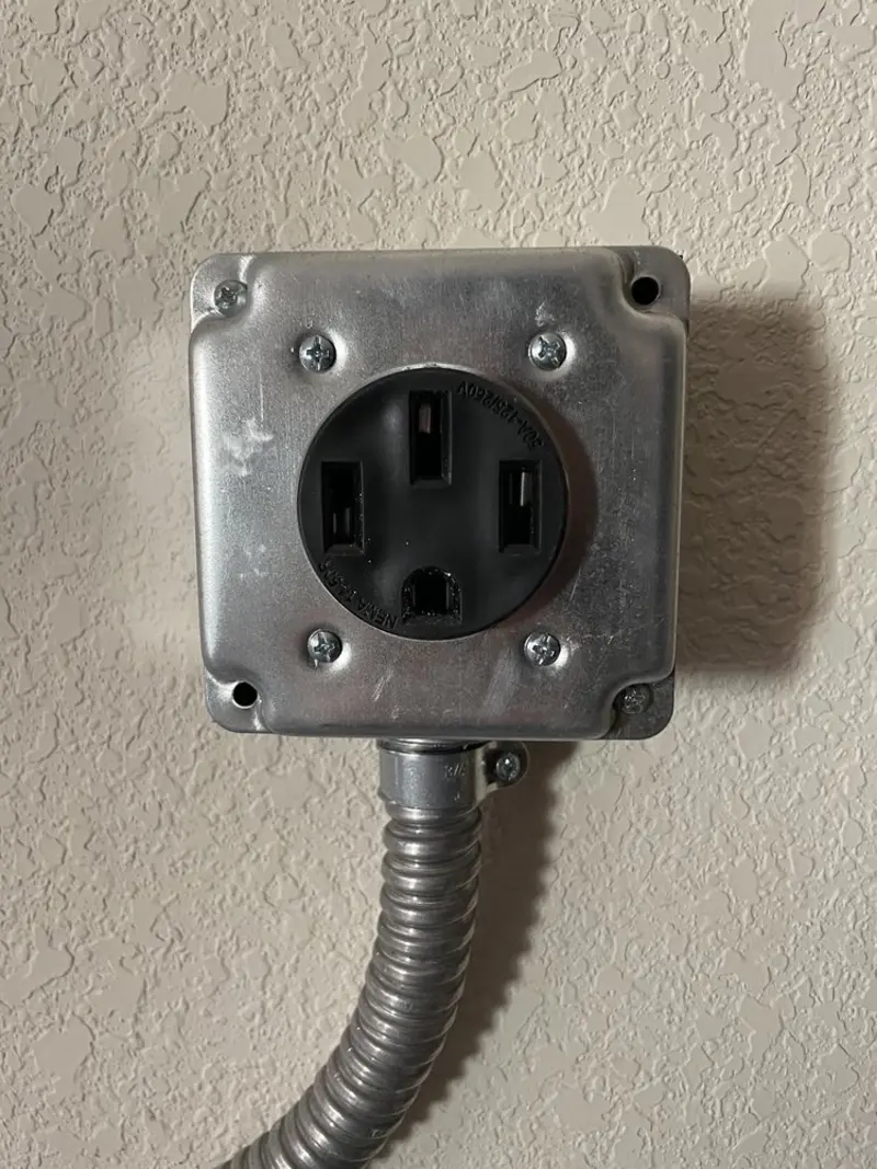 NEMA 14-50 outlet installed for Electrical Panel Upgrade in Stanton